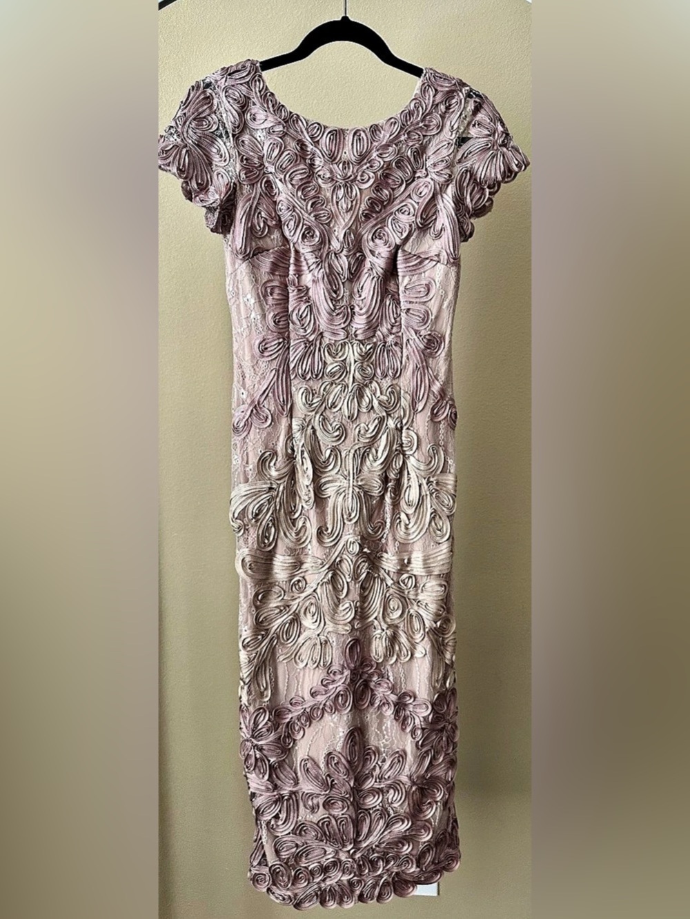 JS Collections Soutache Paisley Lace Maxi Dress Size 2 Like New
